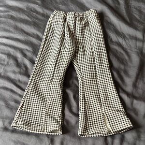 Kids Checkered Black and White Pants